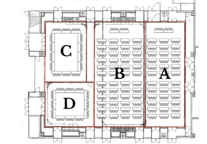 分割使用（会議形式・スクール形式）全体図